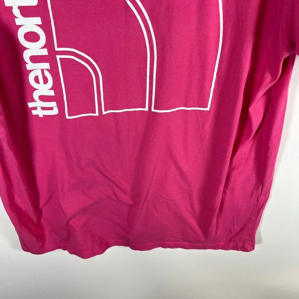 The North Face‎ Mens Pink Short Sleeve Graphic Box Logo T-Shirt Large Outdoor